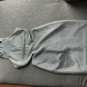 Metallic Silver Dress
